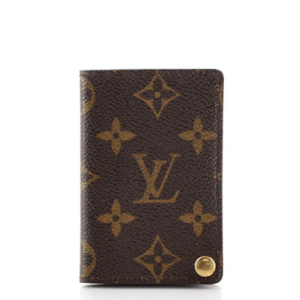 Louis Vuitton Porte Cartes Pression Card Case Monogram Canvas