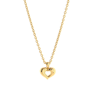 Van Cleef & Arpels Vintage Heart Pendant Necklace 18K Yellow Gold