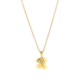 Tiffany & Co. Signature X Pendant Necklace 18K Yellow Gold Small