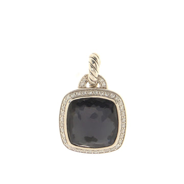 David Yurman Albion Pendant Pendant & Charms Sterling Silver with Black Orchid and Diamonds 14mm