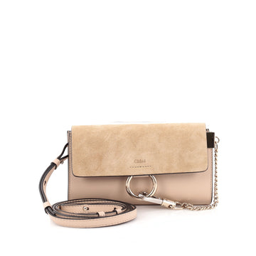Chloe Faye Shoulder Bag Leather and Suede Mini