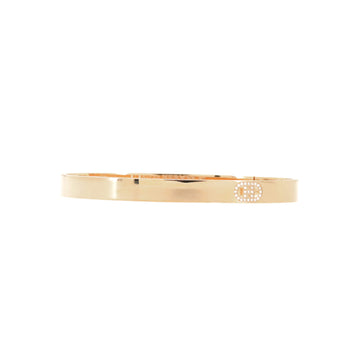 Hermes H d'Ancre Bracelet 18K Rose Gold with Diamonds Small