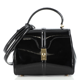 Celine 16 Top Handle Bag Patent Small