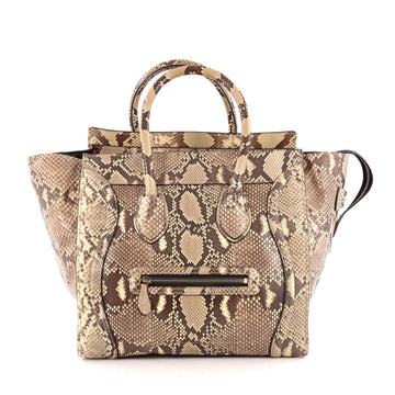 Celine Luggage Handbag Python Mini