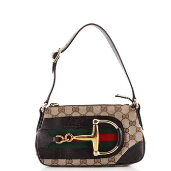 Gucci Hasler Pochette Shoulder Bag GG Canvas Small