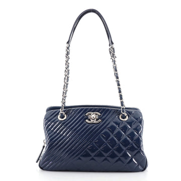 Chanel Coco Boy Tote Quilted Patent Medium
