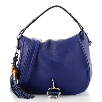 Gucci Techno Horsebit Convertible Hobo Leather Large