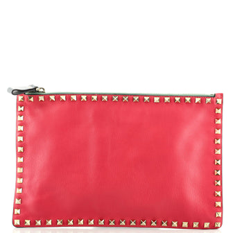 Valentino Rockstud Pouch Leather Large