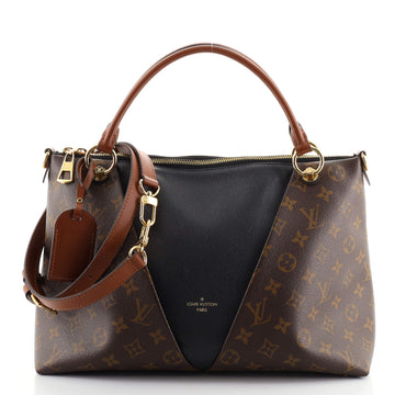 Louis Vuitton V Tote Monogram Canvas and Leather MM