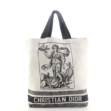 Christian Dior Cruise Shopping Tote Printed Canvas