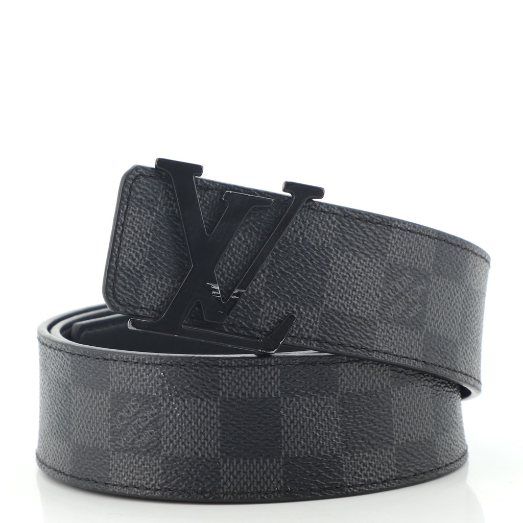 Louis Vuitton LV Initiales Belt Damier Graphite Wide Black 1812511