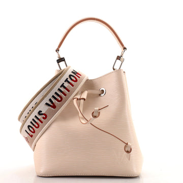 Louis Vuitton NeoNoe Handbag Epi Leather with Logo Jacquard Strap BB