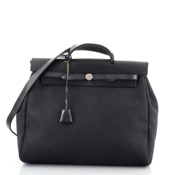 Hermes Herbag Toile and Leather MM