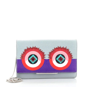 Fendi Hypnoteyes Wallet on Chain Embellished Leather