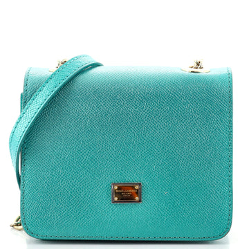 Dolce & Gabbana Square Chain Flap Crossbody Bag Leather Mini