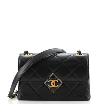 Chanel CC Gem Chain Flap Bag Quilted Lambskin Mini