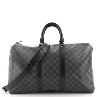 Louis Vuitton Keepall Bandouliere Bag Damier Graphite 45