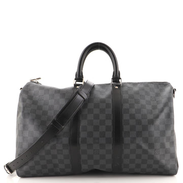 Louis Vuitton Keepall Bandouliere Bag Damier Graphite 45