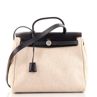 Hermes Herbag Toile and Leather PM