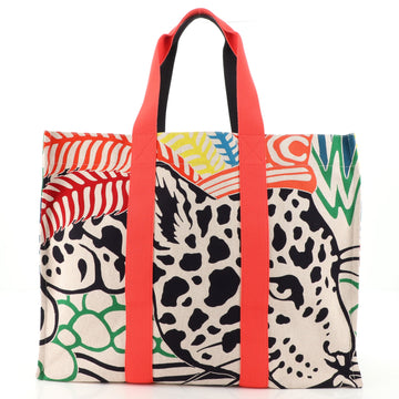 Hermes Beach Bag Printed Toile Maxi