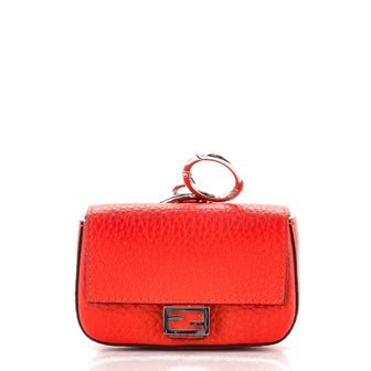 Fendi Baguette Bag Charm Leather Micro
