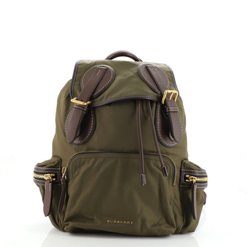 Burberry Rucksack Backpack Nylon with Leather Large