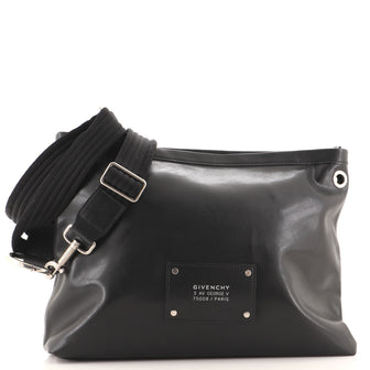 Givenchy Logo Convertible Messenger Bag Leather Large
