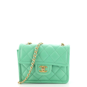Chanel Sweet Classic Flap Bag Quilted Caviar Mini