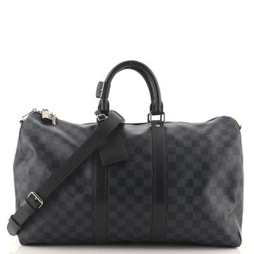 Louis Vuitton Keepall Bandouliere Bag Damier Cobalt 45