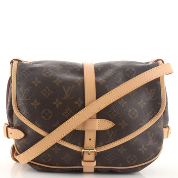 Louis Vuitton Saumur Handbag Monogram Canvas 30