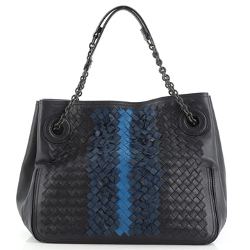 Bottega Veneta Accordion Chain Tote Intrecciato Nappa with Fringe Detail Medium