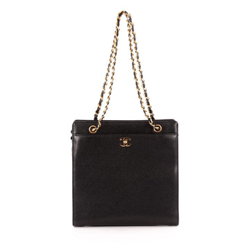 Chanel Vintage CC Lock Pocket Chain Tote Caviar Medium