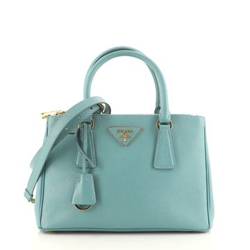Prada Double Zip Lux Tote Saffiano Leather Mini