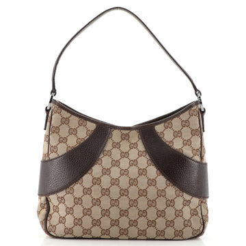 Gucci Vintage Zip Tote GG Canvas with Leather Medium