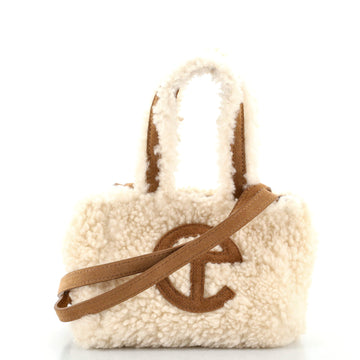 Telfar UGG Reverse Shopping Tote Shearling and Suede Small
