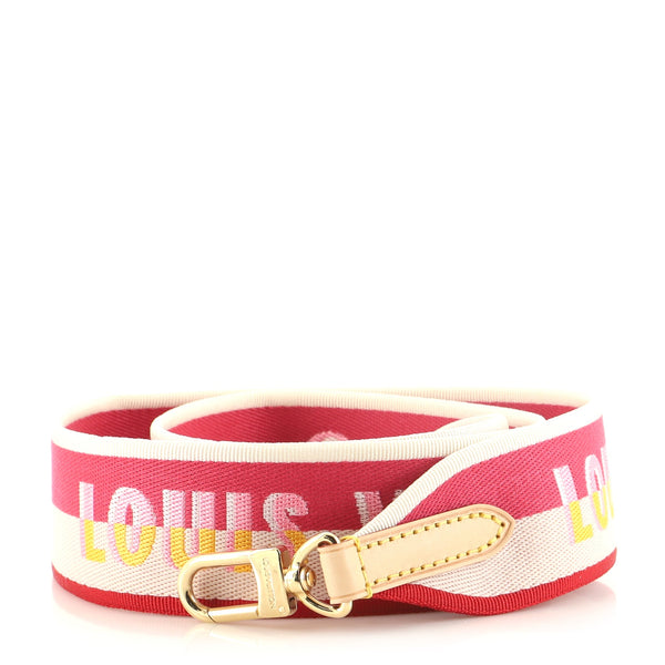 Louis Vuitton Logo Shoulder Strap Jacquard Wide Pink 1875254