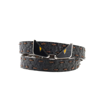 Fendi Selleria Monster Bracelet Leather with Metal Detail