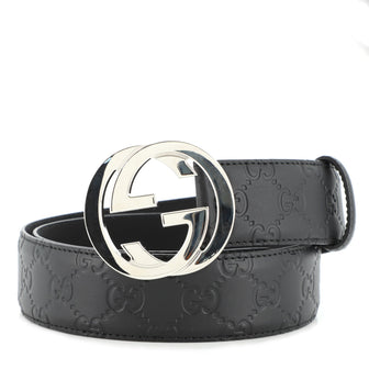 Gucci Interlocking G Belt Guccissima Leather Wide