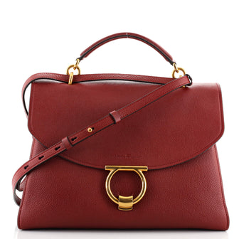 Salvatore Ferragamo Margot Satchel Leather Large