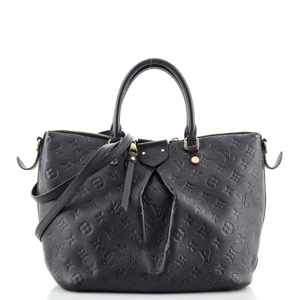 Authentic Louis Vuitton Gray Monogram Empreinte Leather Mazarine mm Bag