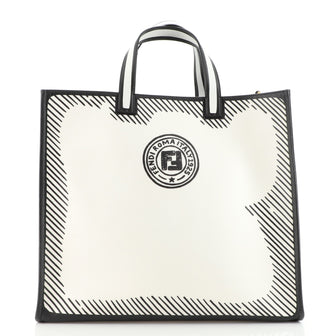 Fendi Shopper Tote Joshua Vides Printed Coated Canvas Large