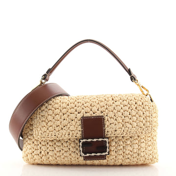 Fendi Baguette NM Bag Woven Crochet Medium