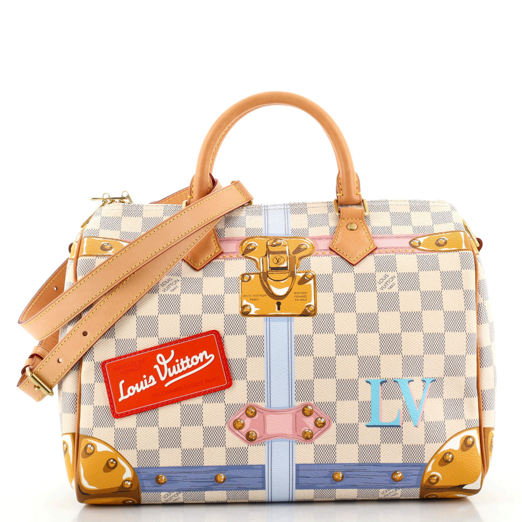 Louis Vuitton Speedy Bandouliere Bag Limited Edition Damier Summer Trunks  30 Print 125209152