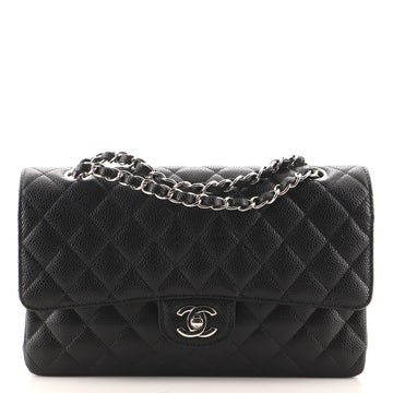Chanel Classic Double Flap Bag Quilted Caviar Medium