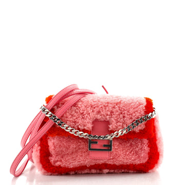 Fendi Baguette Bag Shearling Micro
