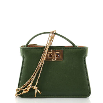 Fendi Peekaboo Bag Charm Leather Nano