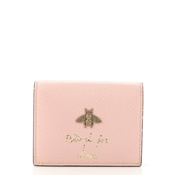 Gucci Animalier Flap Card Case Leather