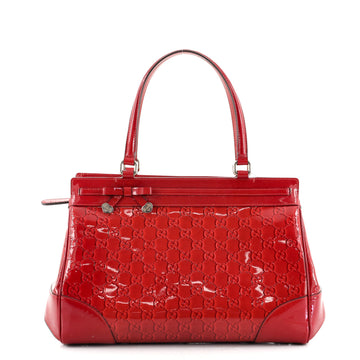 Gucci Mayfair Satchel Guccissima Patent Medium