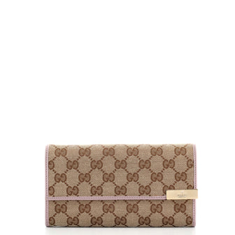 Gucci Flap Wallet GG Canvas Long