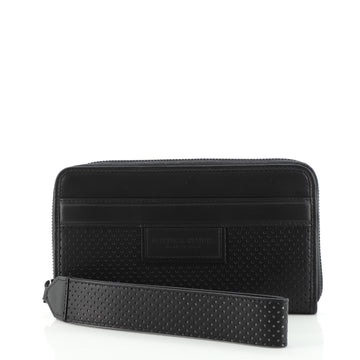 Bottega Veneta Zip Around Wristlet Wallet Perforated Leggero Leather Long